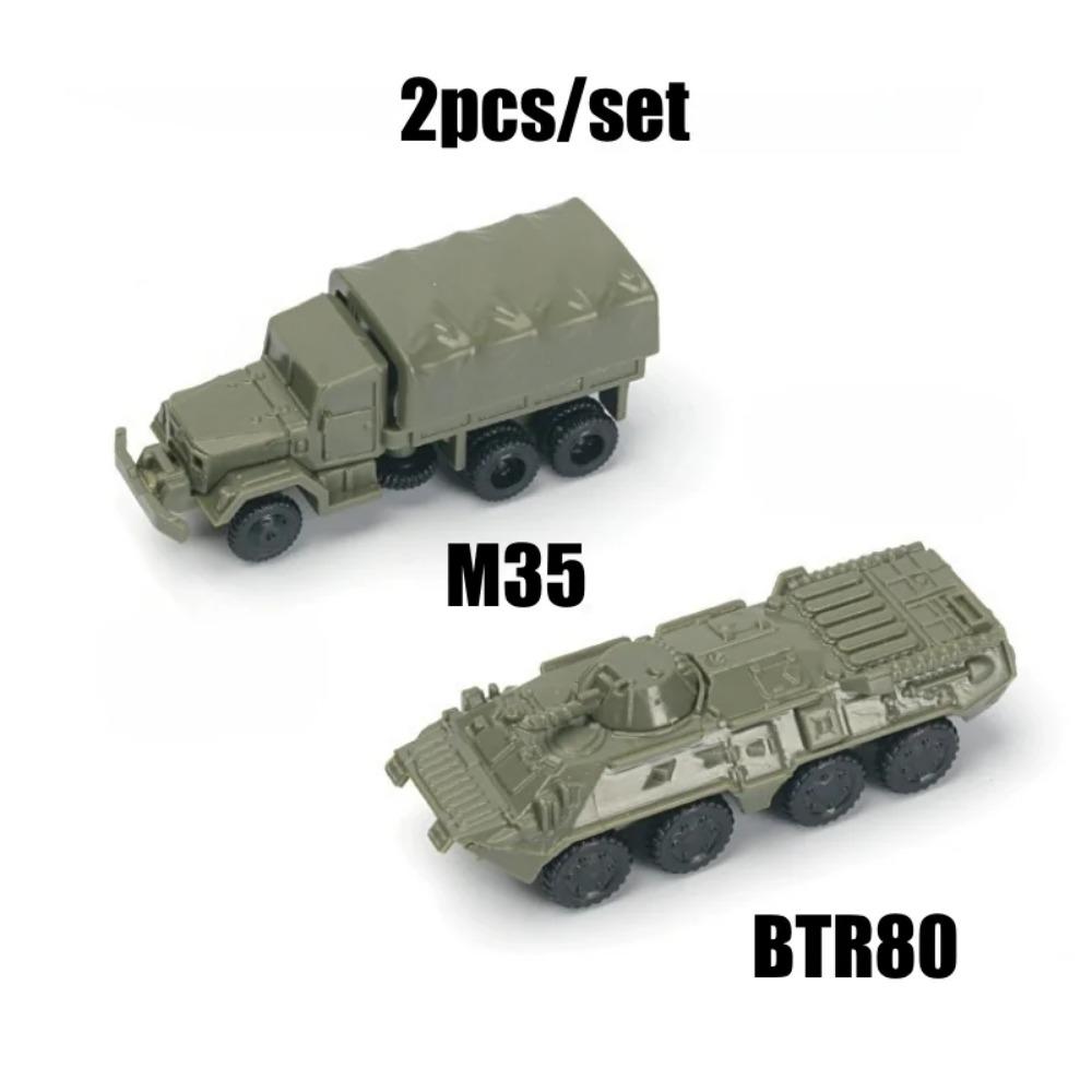 4D 1/144 Tank Pěchotní bojové vozidlo Raketomet Hotový model 4ks/sada Miniaturní vojenský model zbraně Hračka