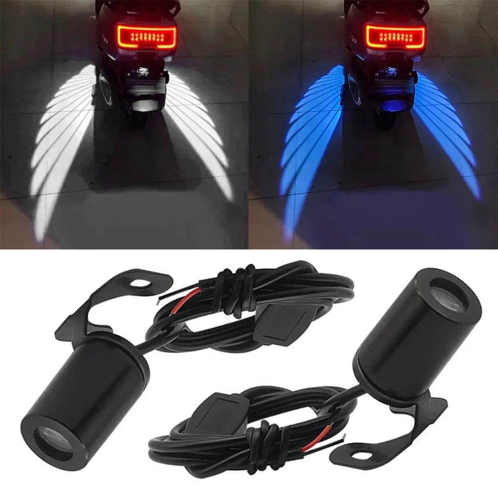 2pcs Angel Wings Welcome Light For Motorcycle LED Underbody Light Projector Decorative Atmosphere Light Accessories 2025
