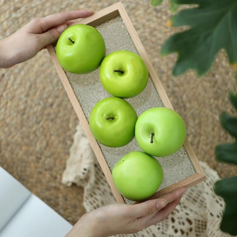 1PCS Artificial Green Apples Fake Fruit Kiwi Simulation Fruit Model for Home Kitchen Party Photoshoot Decoration