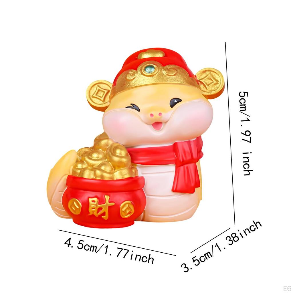Cute Snake Statue Chinese Year Decor Artificial Ornament Tabletop Centerpiece Spring Festival