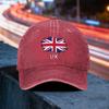 UK Flag Distressed Baseball Cap Washed Cotton Adjustable Vintage Sun Hat Outdoor Travel Cap