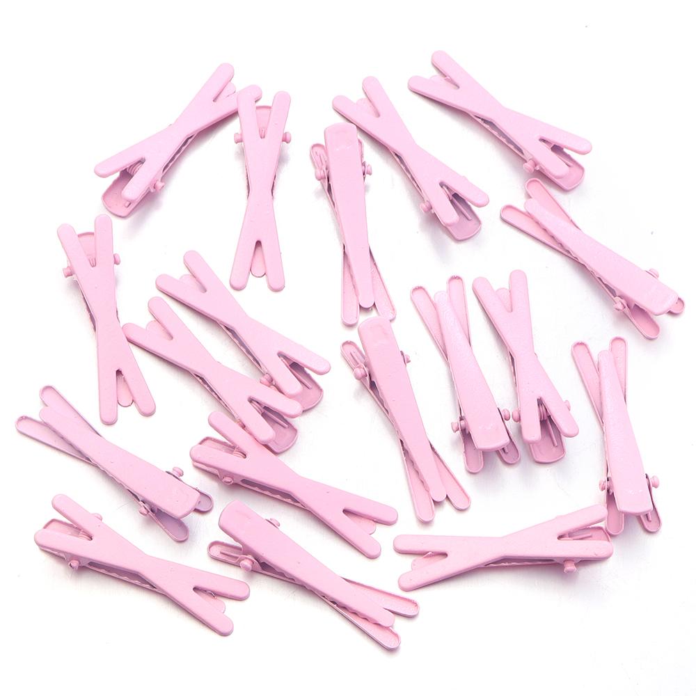 50pcs/lot Cute Metal Cross Hairpins Colorful Duckbill Clamp Girl Side Bangs Clip Hairpin For Jewelry Making Hair Accessories