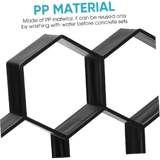 Concrete Brick Mold Hexagon Concrete Moulds DIY Cement Floor Tile Mold for Garden Driveway Walk Maker Cement Molds