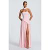 Women's Tube Top Solid Color Split Dress Fashionable and Sexy Halter High Split Dress