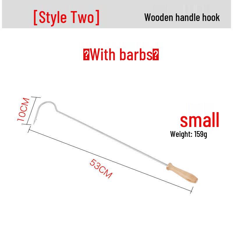 Retractable Fishing Gaffs: Rubber Handle, Aluminum Alloy Grabber, Wooden Options