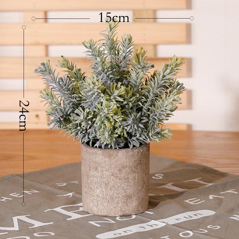 Artificial Bonsai Tree with Pot - Decorative Desktop Ornaments and Simulation Green Grass Ball for Office, Dining, or Cafe Decor.