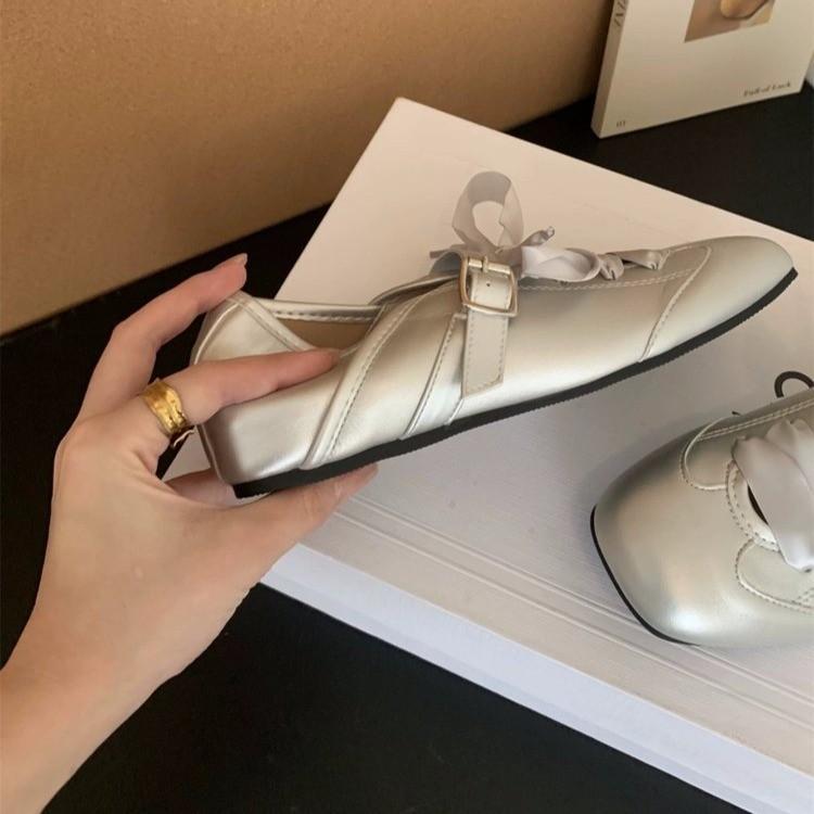 Fashion Women Flats Bow Ballet Dance Mary Jane Shoes Summer Autumn Girls Sandals Fashion New Dress Designer Casual Shallow Footwear