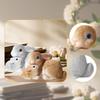 Mini Rabbit Figurine Resin Bunny Statue Animal Ornament for Indoor Outdoor Yard Balcony Easter Home Dollhouse Miniatures