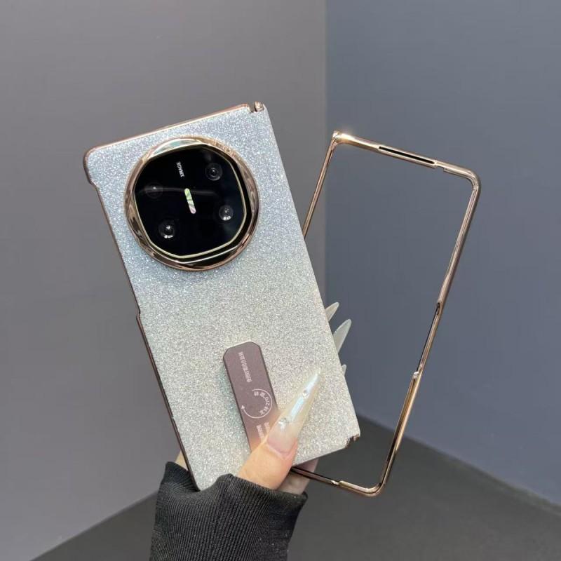 Foldable Phone Case Mate X5 X6 With Rotating Stand Sparkle Gradient Cover PET Material