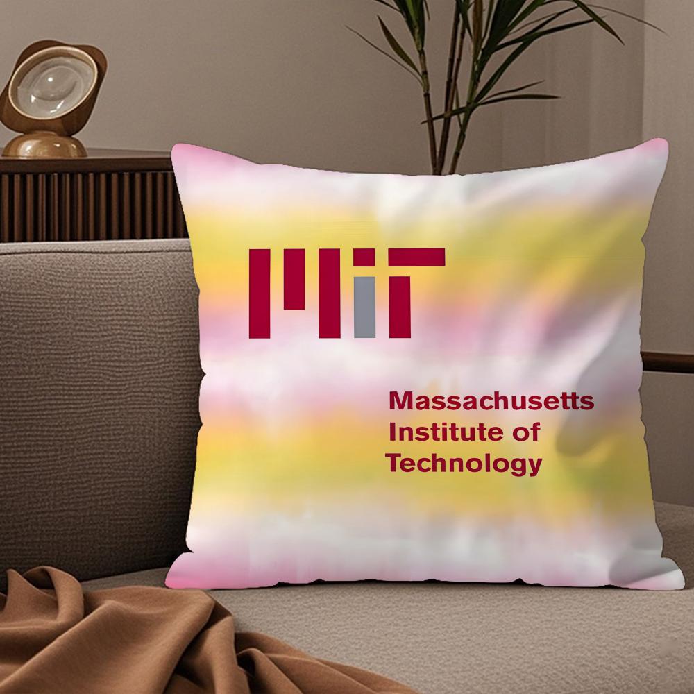 M-Mit University Pillow Case Silky Elegant Comfort Sofa Bed Invisible Zipper Peach skin 18*18(CM)-1Pcs