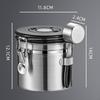 Coffee Canister Airtight Storage Container Stainless Steel Bean Jar with