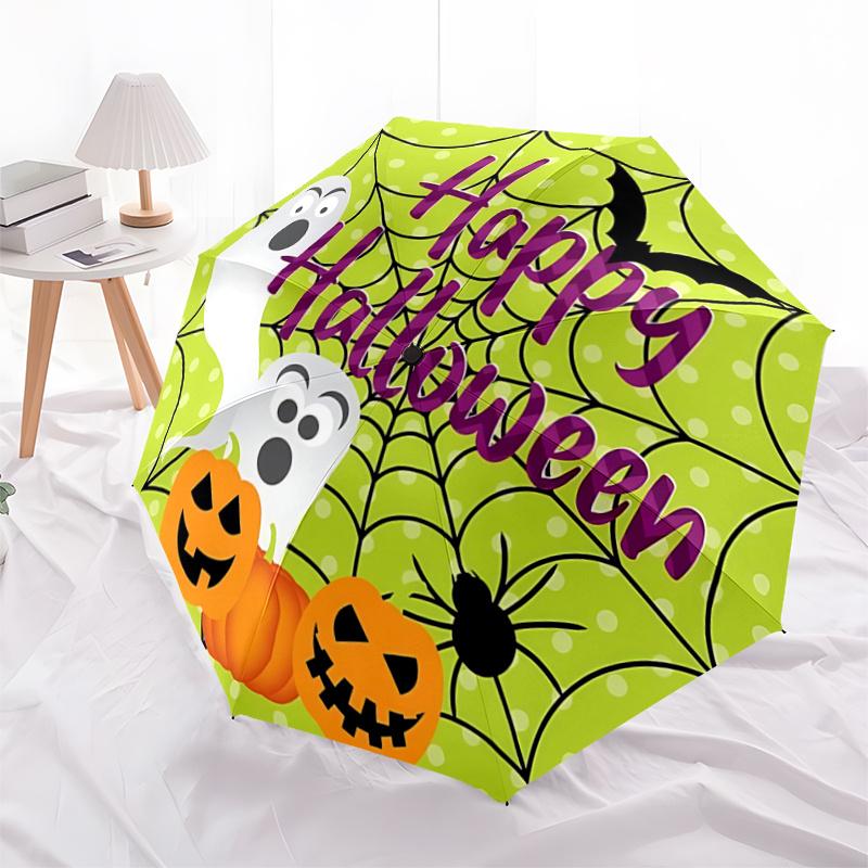 

1pc Happy Halloween Automatic Opening and Closing Cartoon Practical Umbrella - Small Umbrella Suitable for Various Occasions A049