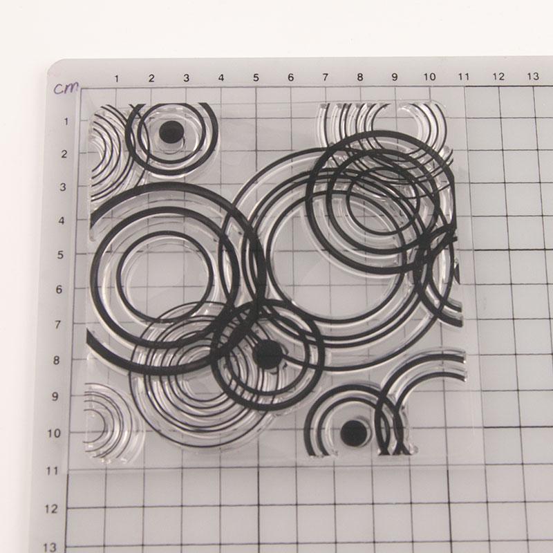 Круглый прозрачный силиконовый штамп в форме капли воды для DIY-скрапбукинга, прозрачный штамп