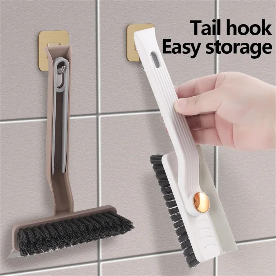 Rotary Multi-functional Set With One Swipe Kitchen Slit Clean Brush Hard Bristle Brush Bathroom Tile Seamless Brush Wall Brush