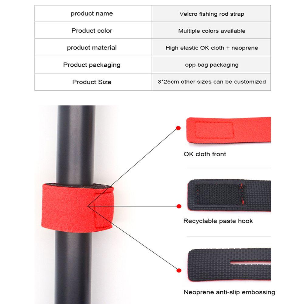 

1pc New Loop Fastener Hook Holder Strap Fishing Rod Tie Suspenders