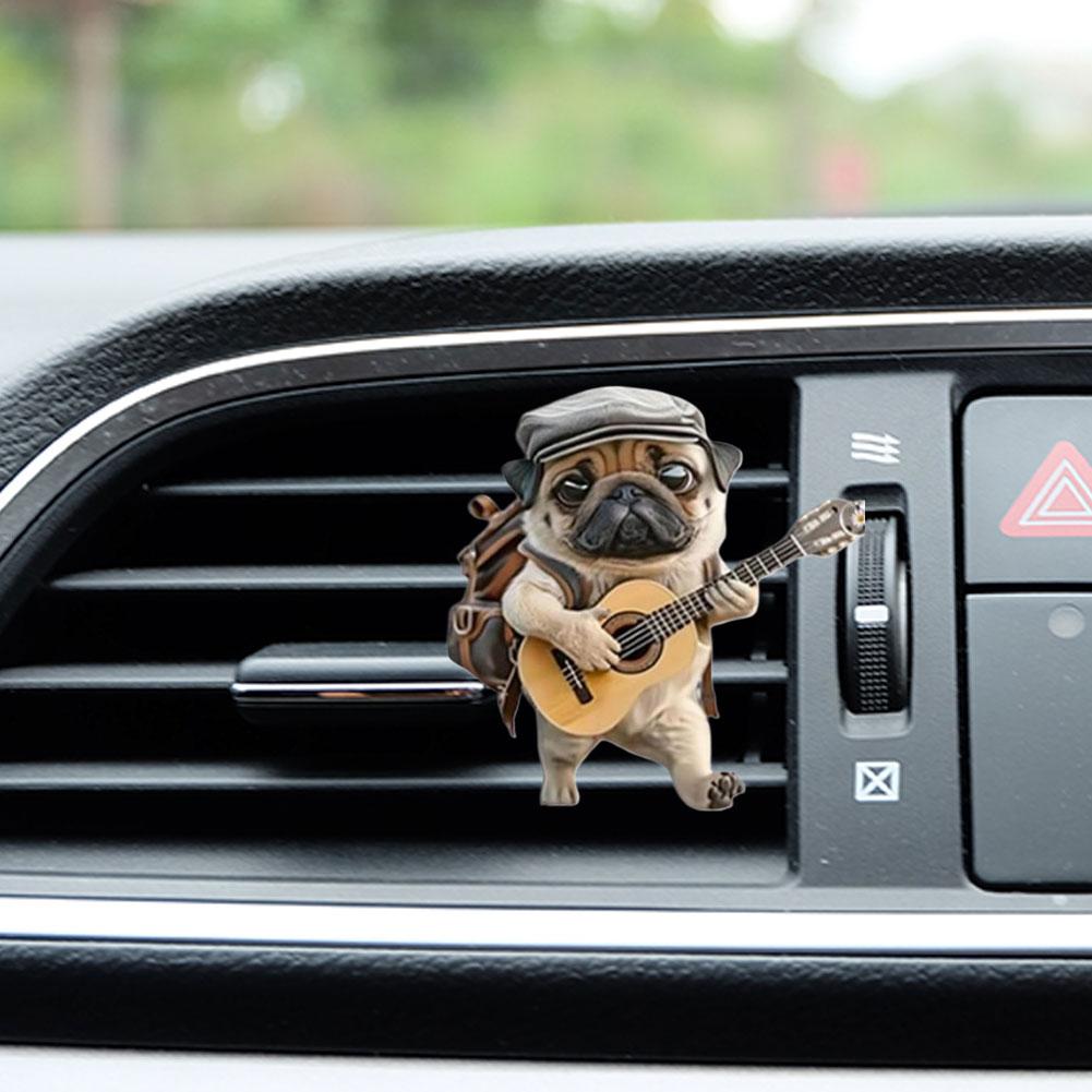 Cute Puppy Car Air Outlet Perfume Clip Car Mounted Tablets Aromatherapy Conditioning Solid Hanging Aromatherapy Car Air V5T3