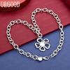 Exquisite 925 Sterling Silver Openwork Flower Necklace - Banquet Gift Jewelry