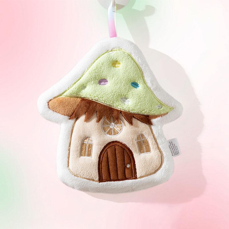 1Pc, Soft And Absorbent Coral Fleece Mushroom Hand Towel For Home, Kitchen, And Bathroom Use, Tea Towel