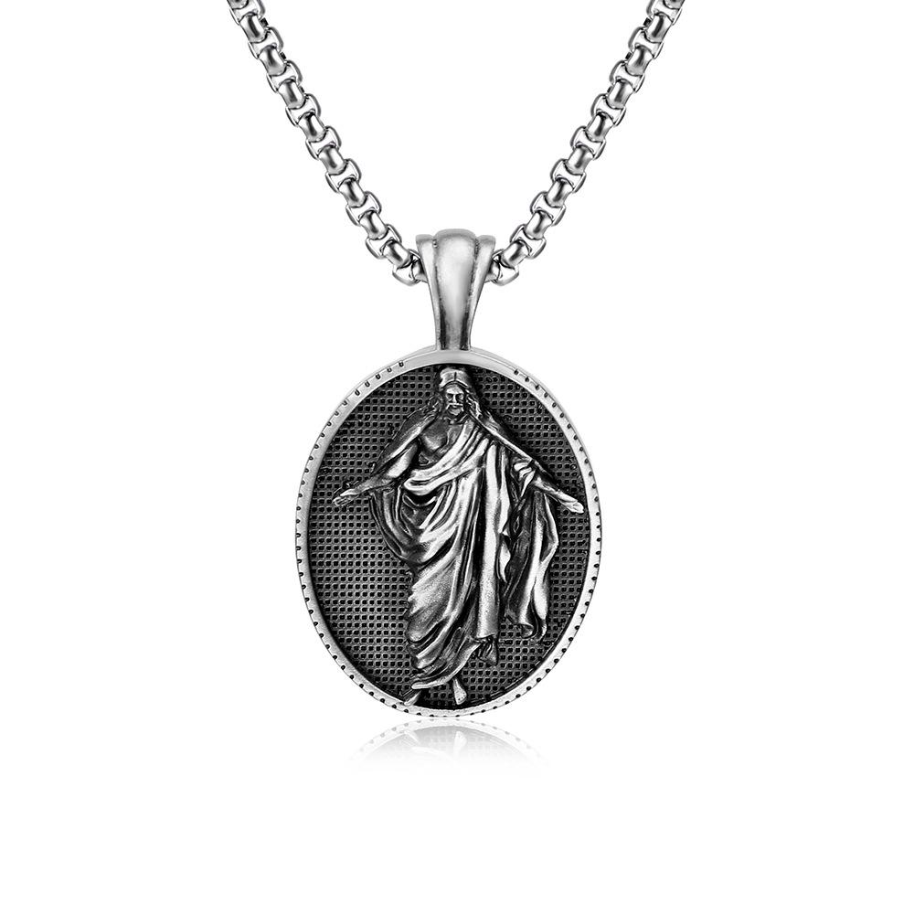 

Men s Retro Punk Christmas Pendant Necklace серебряный