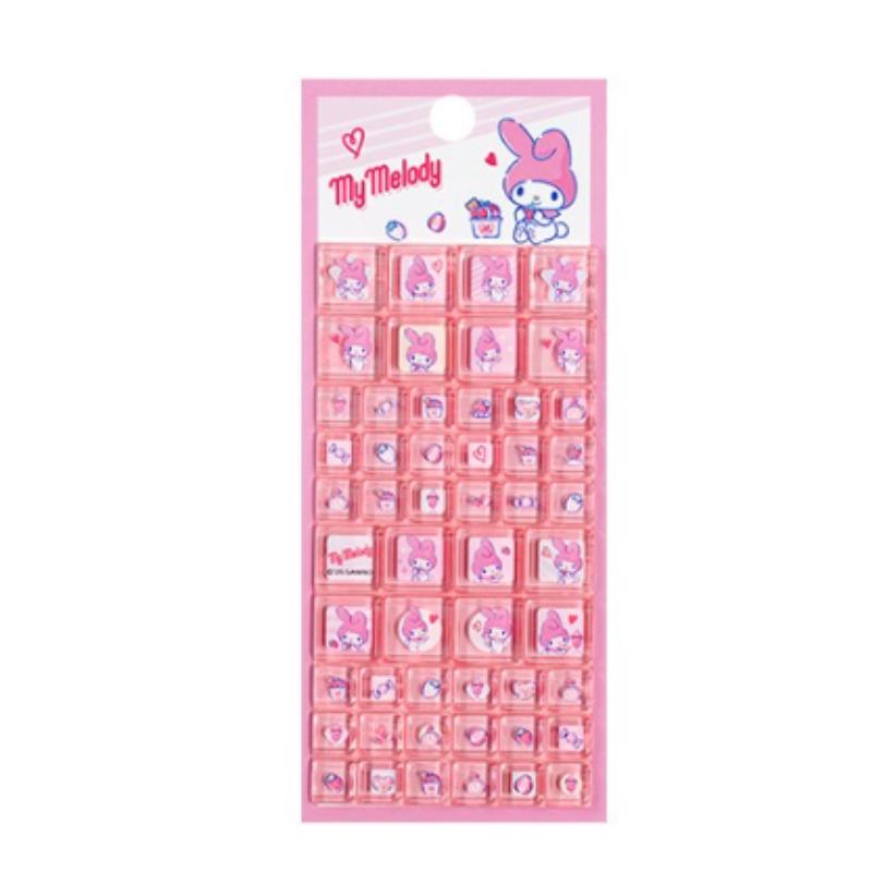 

2026 Latest Popular 3D Sanrio Hello Kitty square decal, animation design, suitable for DIY mobile phone decoration, rhinestone decal, present (As shown-12635)-