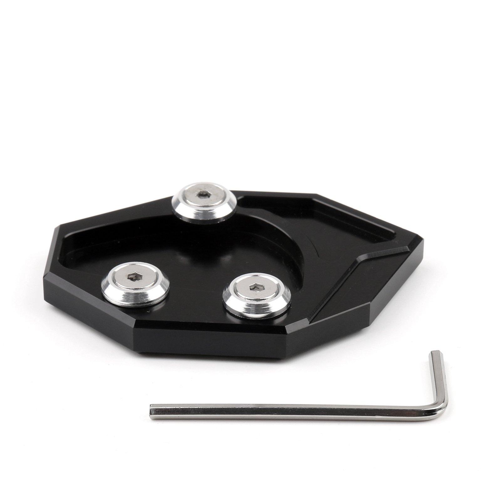 

Bruce & Shark Kawasaki ZX-14R/ZZR1400 GTR1400 Side Stand Kickstand Plate Pad End Black чёрный