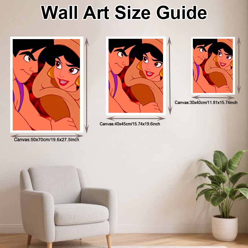 Disney Diamond Painting Kit Aladdin Princess Jasmine Hand Embroidery 5D DIY Diamond Art Home Decor Creative Handicrafts Room Decoration
