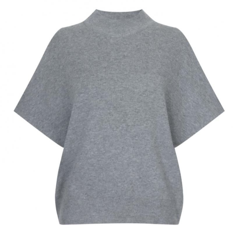 Shop   Women S midSeaSon Mock Neck Plain Short Sleeve Knit Khaki Bom Wkn260045