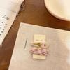 1 Pair Hairpins Rounded Edges Metal Stable Grip Hand-Embroidered Flower Pattern Wide BB Clip Side Bang Hair Accessories