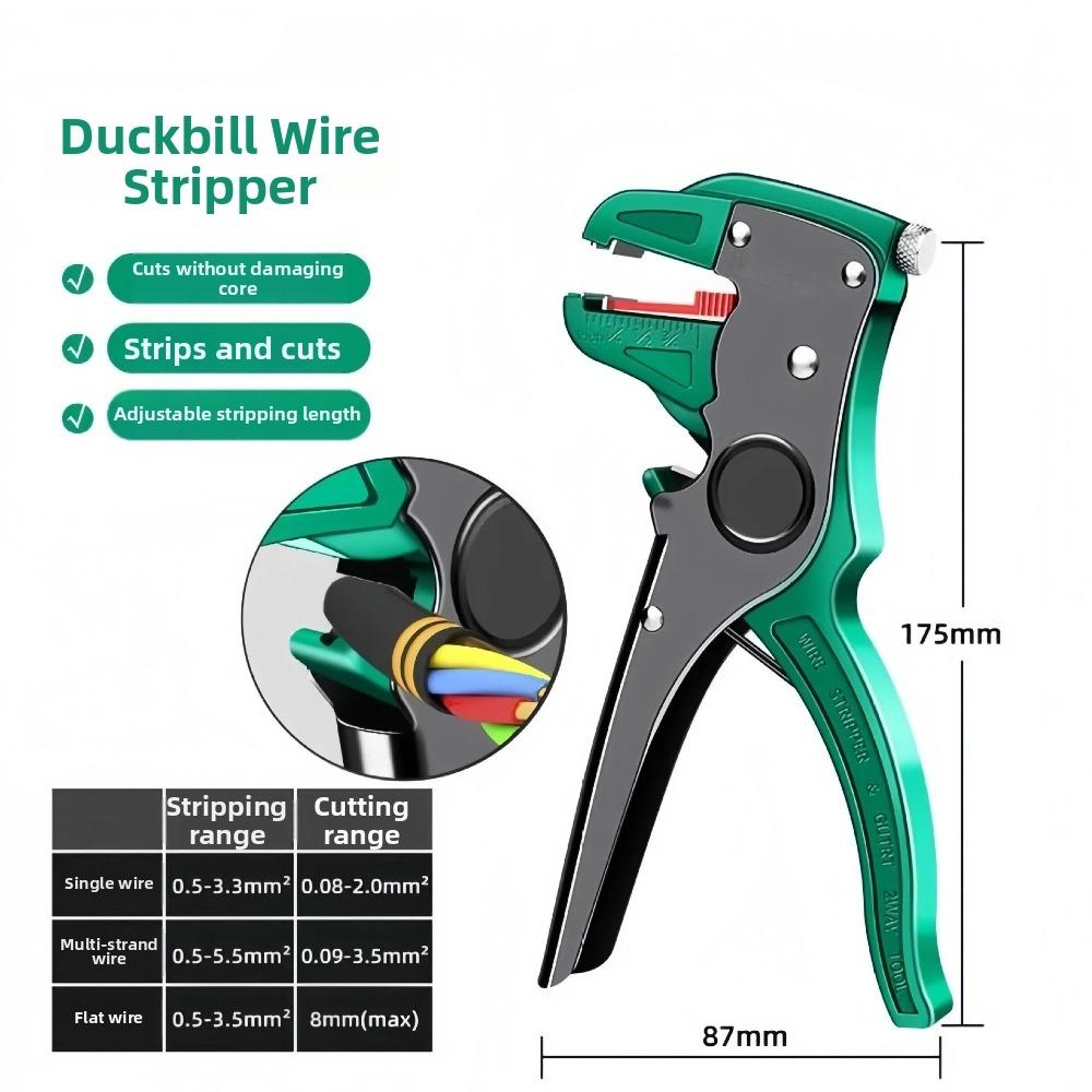 Multifunctional Automatic Wire Stripper Length Adjustable Flat Wire Cutter Cable Cutting