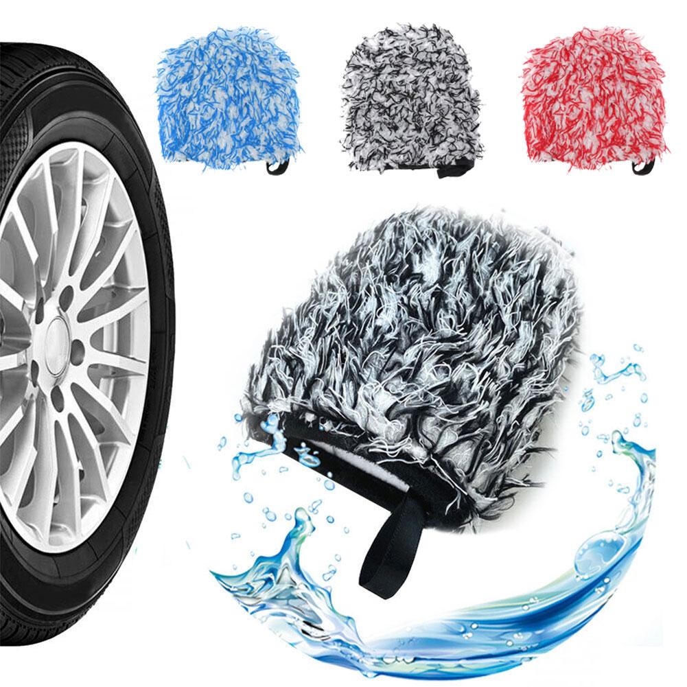 1/3pcs Set Microfiber Wheel Detailing Glove Soft And Super Absorbent For Car Cleaning  Motorcycle Alloy Wheel Brush Tire Rim Hub