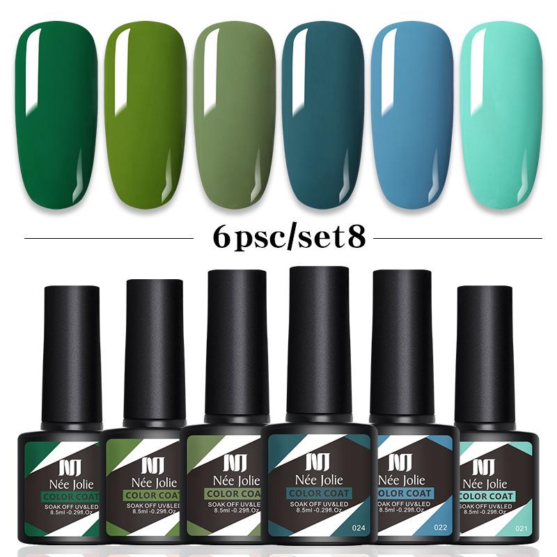 6-Color Nail Polish Glue Set, Popular Color Nail Glue, Phototherapy Nail Polish Glue Can Be Matched Arbitrarily.