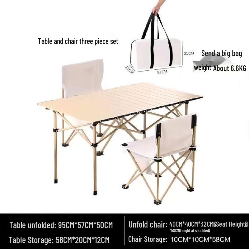 Jingbang Outdoor Portable Folding Camping Picnic Table and Chair Set
