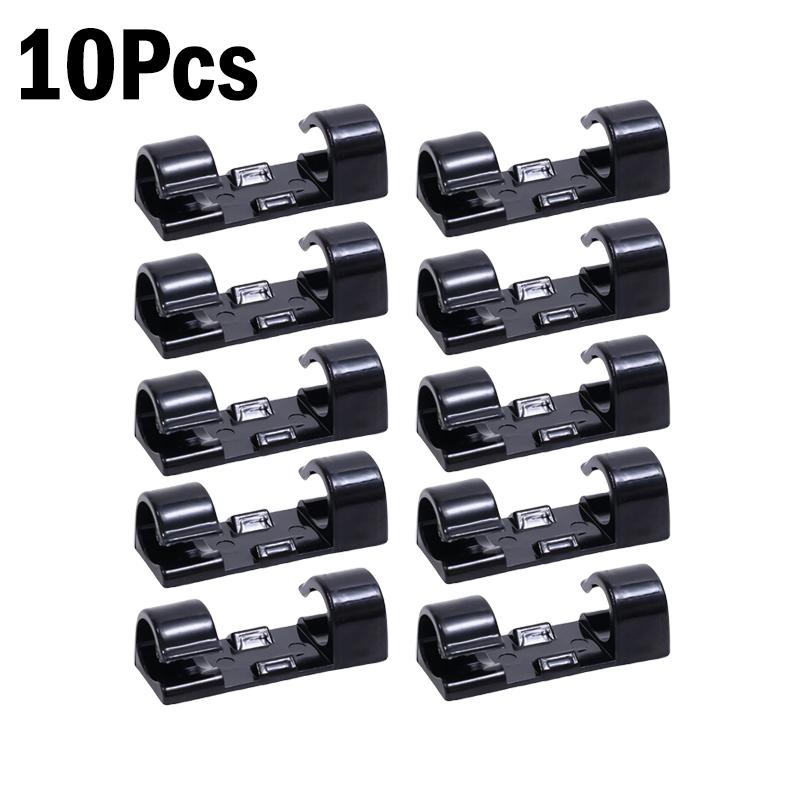 1-60Pcs Self-Adhesive Cable Clips Organizer Drop Wire Holder Cord Management for Ethernet Cable TV PC Under Desk Car Wire Clip