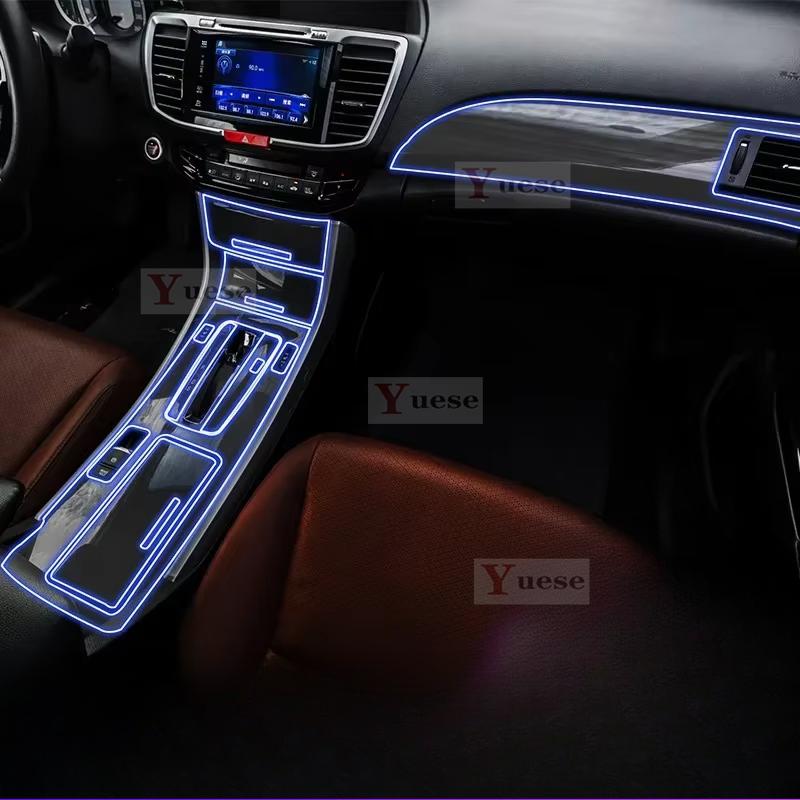Voor Honda Accord 2013-2017 Auto Interieur Beschermingssticker Middenconsole Versnellingspook Dashboard TPU Transparante Film