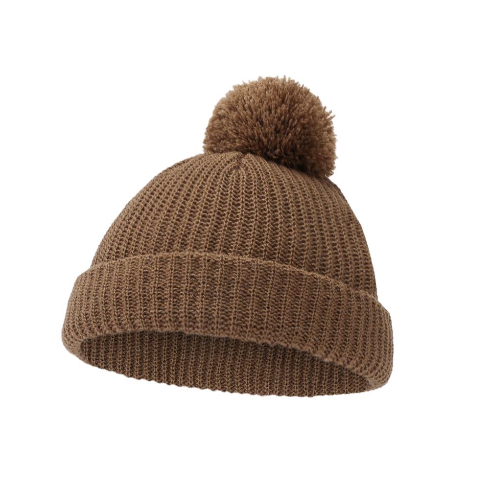 Solid Pom Knitted India Hats Infant 0-12M Boys Girls Folded Crochet Ins Fall Winter Warm Beanies Newborn Caps Headwraps