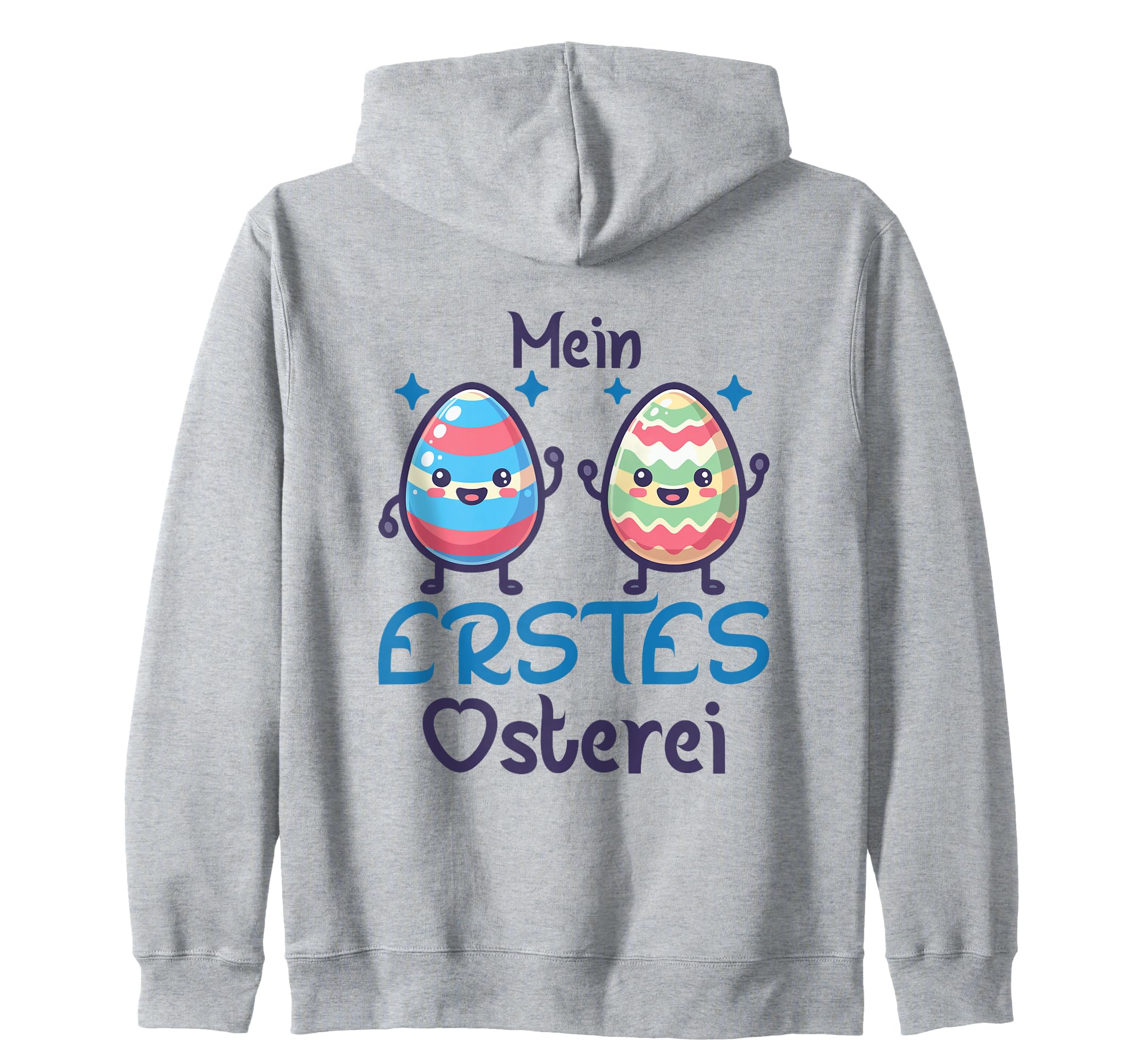 

Моё первое пасхальное яйцо Толстовка с капюшоном на молнии «Счастливой Пасхи» с милыми пасхальными яйцами серый