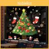 Static Christmas Cling Pvc Sticker With Santa And Tree For Holiday Decor Window