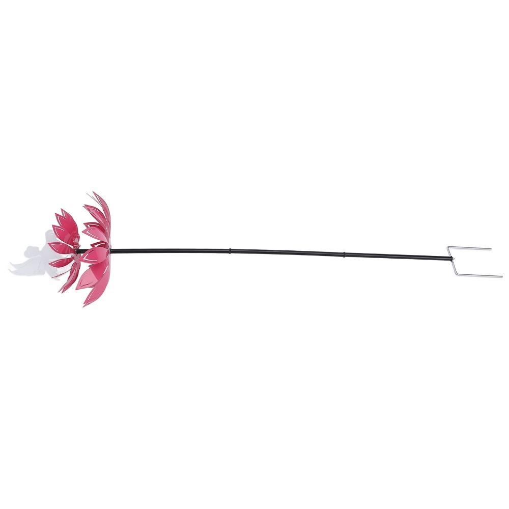 8 Stück Metallpfahl Metallblumen-Skulptur 2 Blumen Garten Hof Dekoration Rasen Terrasse Hinterhof Dekor