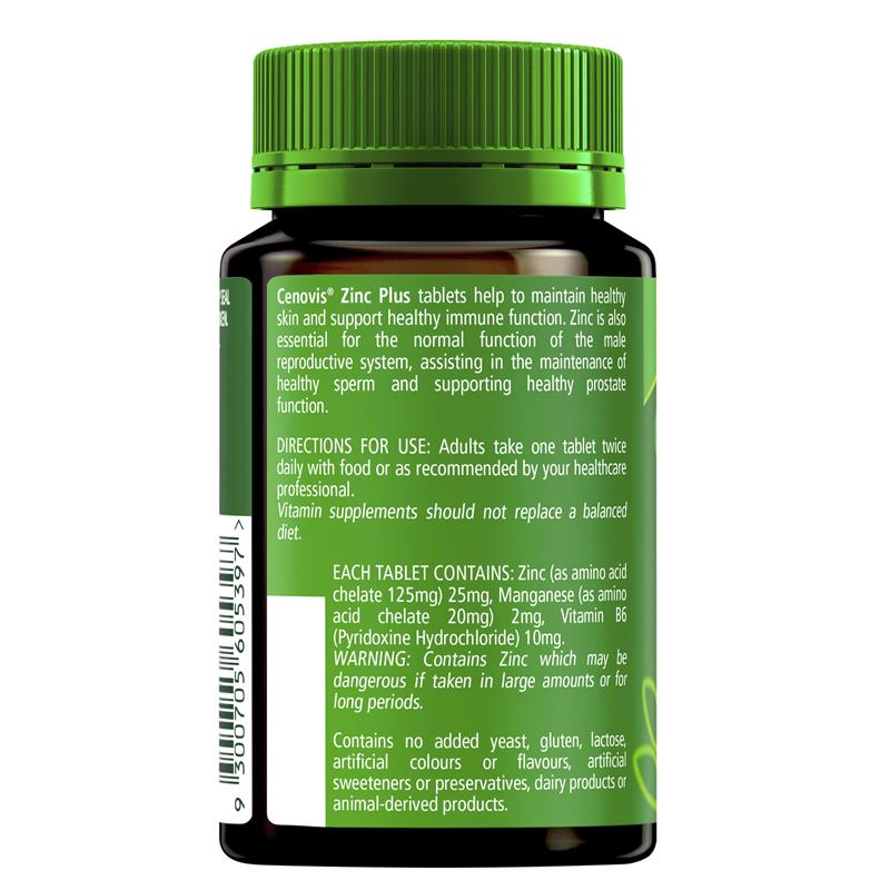 CENOVIS Zinc Plus General Wellbeing + Skin Health 150 Tablets