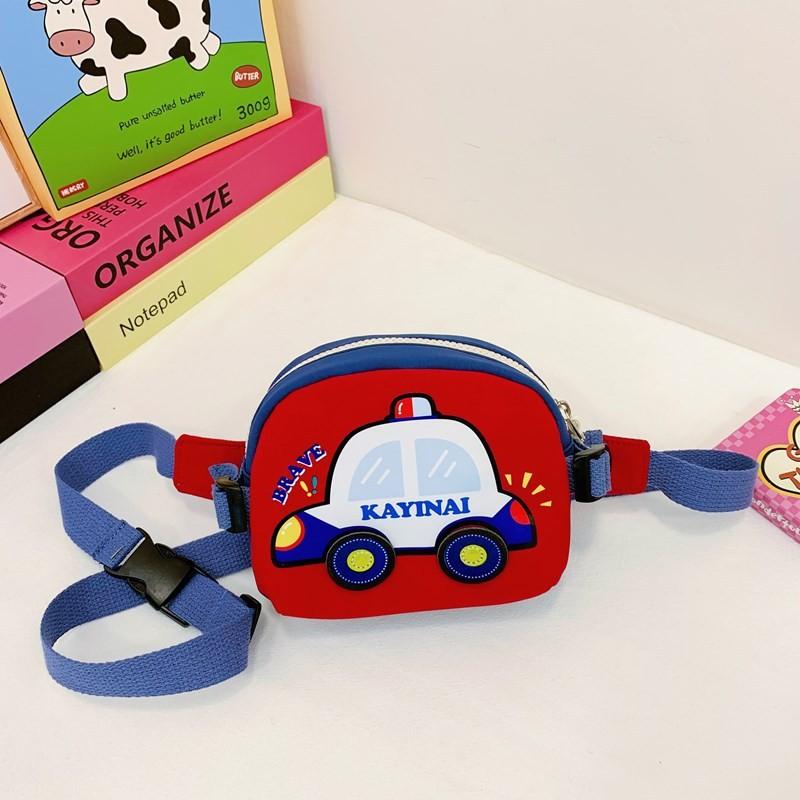 Bolsa Transversal Colorida Infantil Com Estampa de Carro Estilosa Ideal Para Meninos e Meninas na Pré-escola