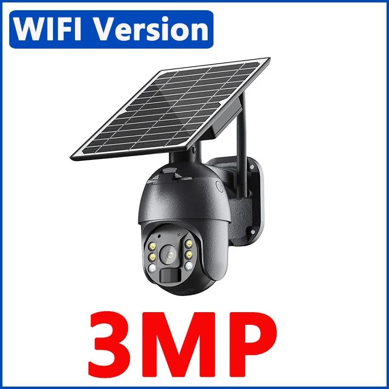 5MP Camera 8W Solar Charge 360 PTZ Surveillance 4G SIM Card Slot Motion Detection Alarm Monitor Cctv Ip Security Camera