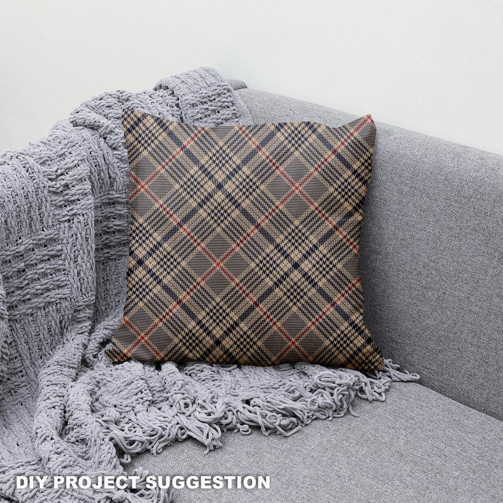 Royal Samt Stoff Polyester Zum Nähen - Motiv Kariert 39