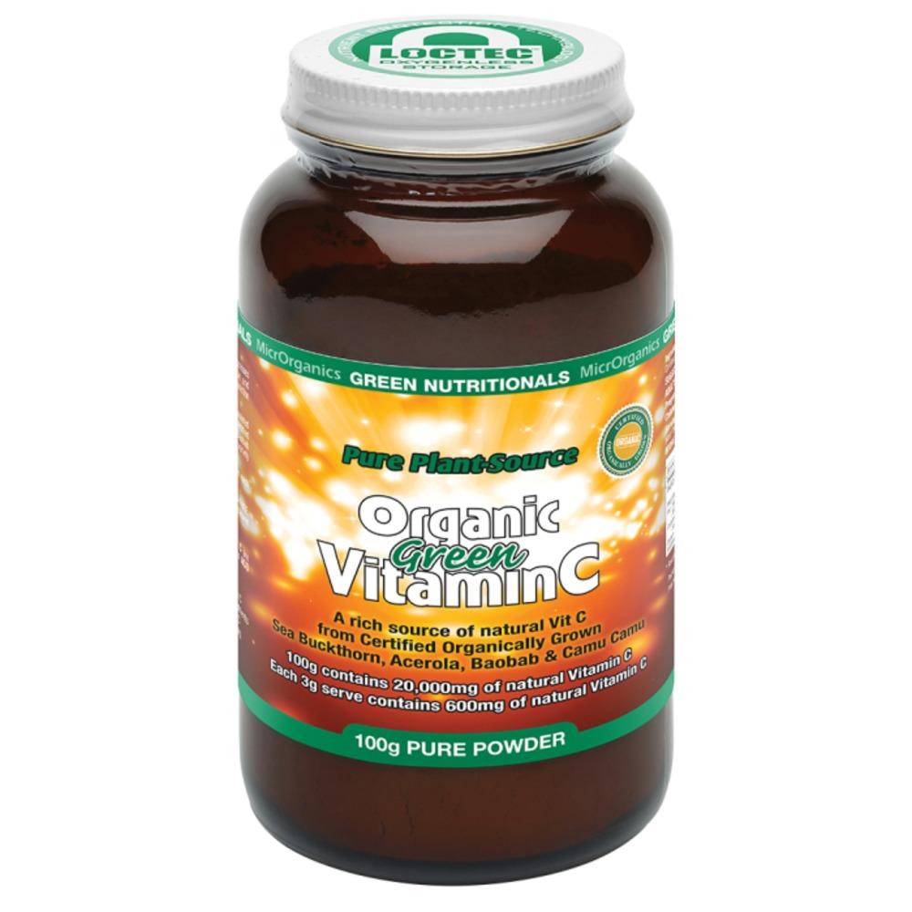 MicrOrganics Green Nutritionals Pure Plant-Source Organic Green Vitamin C 100g Powder