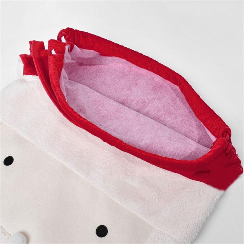 

Christmas Santa Themed Fabric Gift Sacks With Easy Pull Cord Holiday Decoration China Mainland
