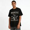 Authentic UK Classic Motorcycle Print Biker Casual Tee Live To Ride Pure cotton T-shirt