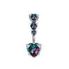 Stainless Steel Belly Button Ring With Zircon Belly Button Studs