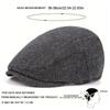 Herringbone Grid Style Beret Hat Fashion Outdoor Windproof and Cold Proof Hats Unisex Warm Cap Newsboy Caps