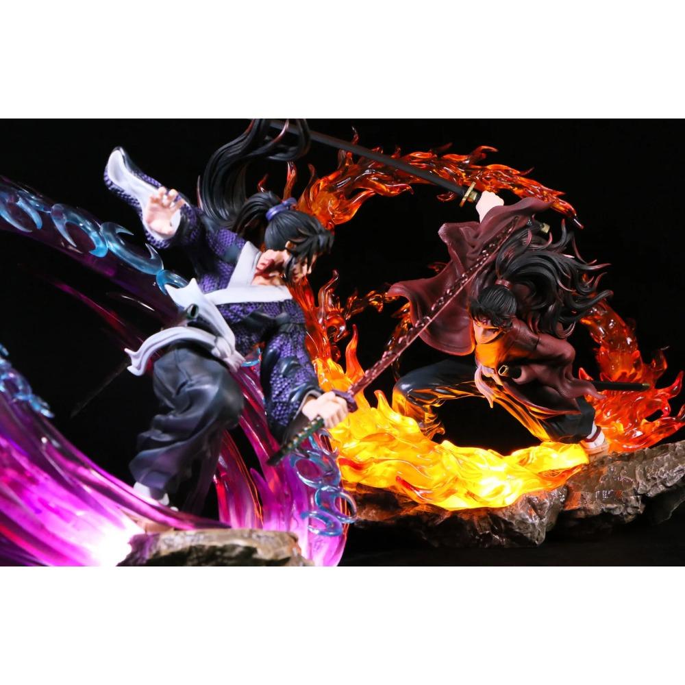 Demon Slayer Figurine 21CM Anime Figures Battle Form Kokushibou Plus Tsugikuni Yoriichi PVC Fabric great for daily use