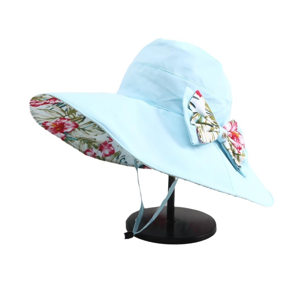 Double Side Wear Floral Collapsible Sunhat UV Protection Fisherman Hats Sun Protection Cap  Summer