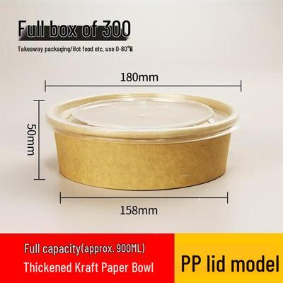 Disposable Kraft Paper Bowls with Lids